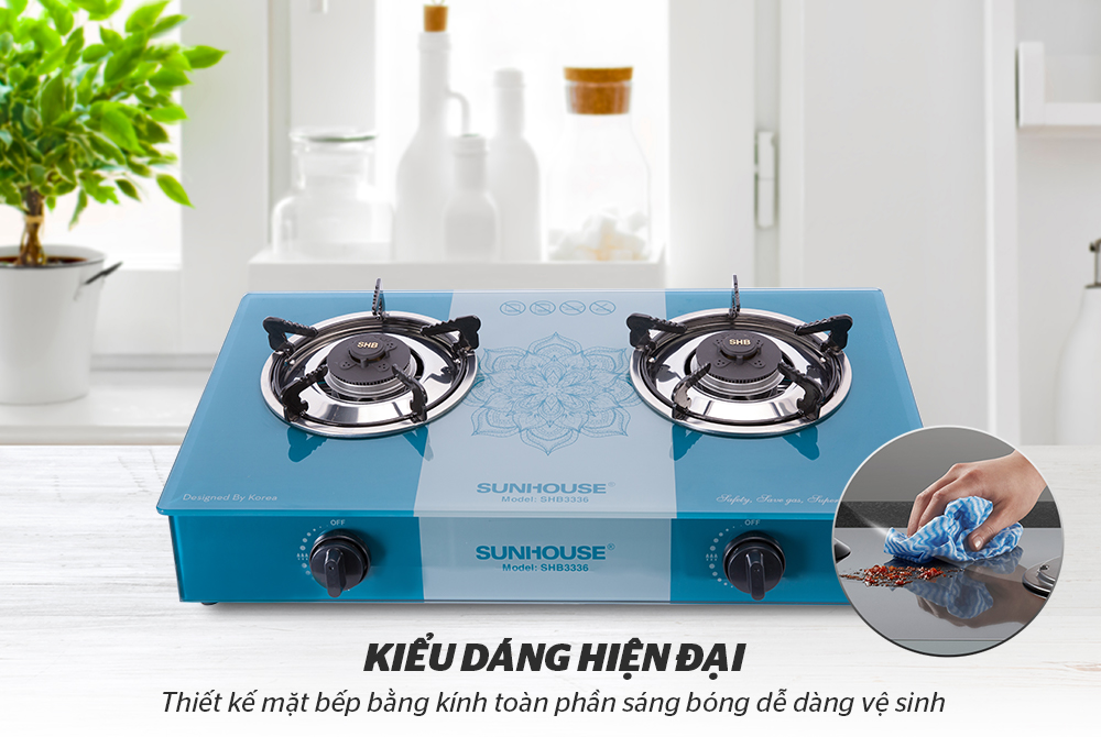 BẾP GAS DƯƠNG KÍNH SUNHOUSE SHB3336 1