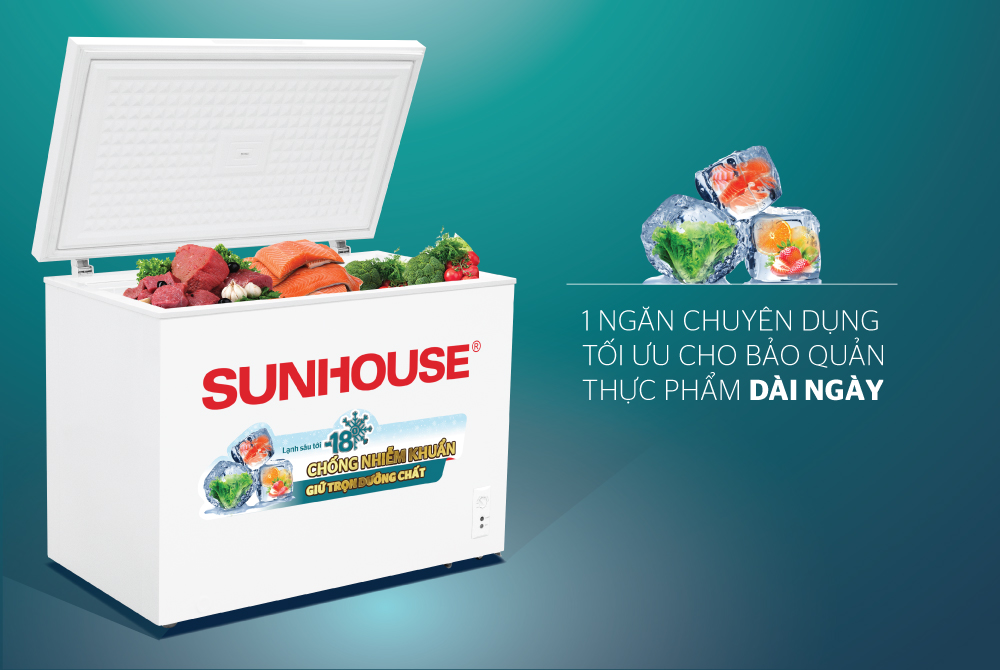 Tủ đông 1 ngăn 1 cánh SUNHOUSE SHR-F1353W1 4