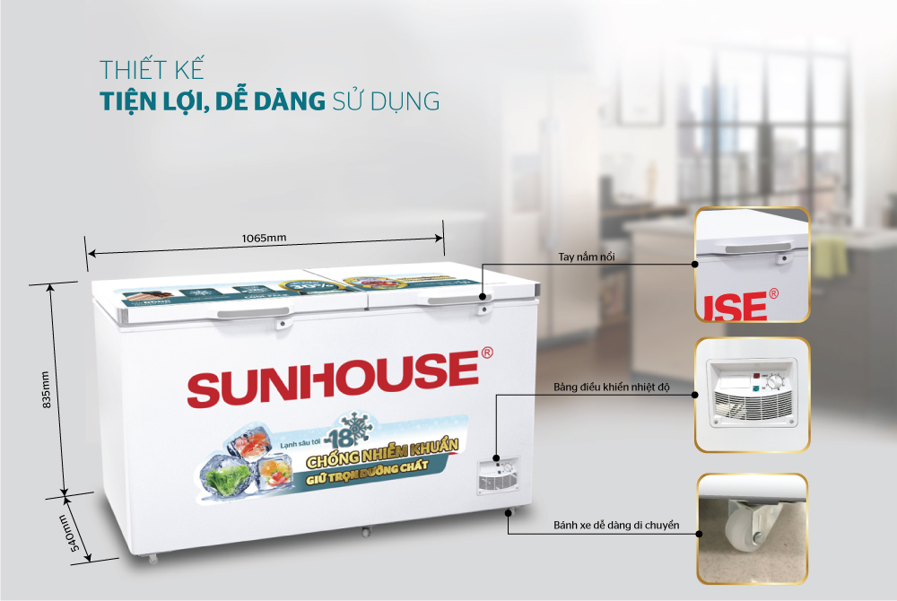 Tủ đông 2 ngăn 2 cánh SUNHOUSE SHR-F2272W2 5