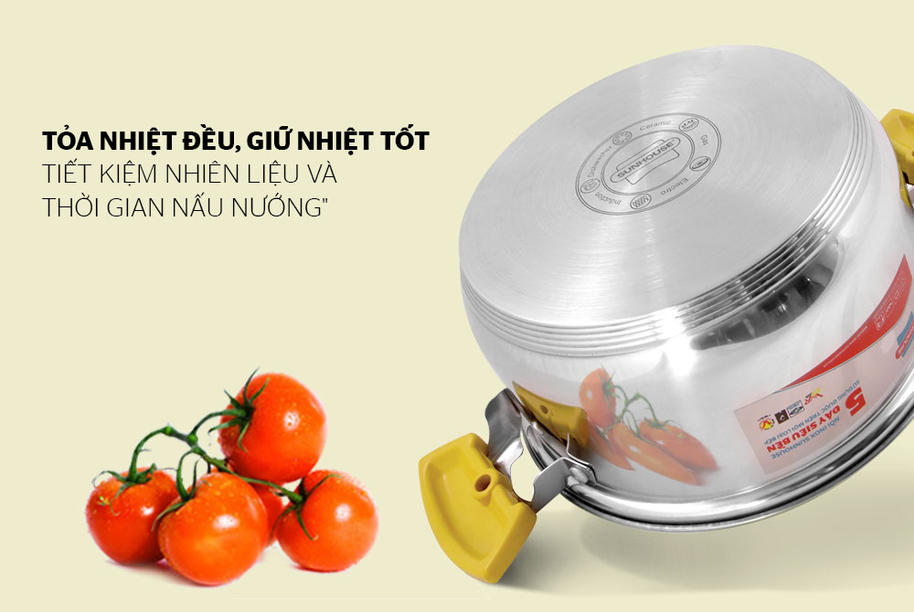 Bộ nồi inox 5 đáy SUNHOUSE SH787 5